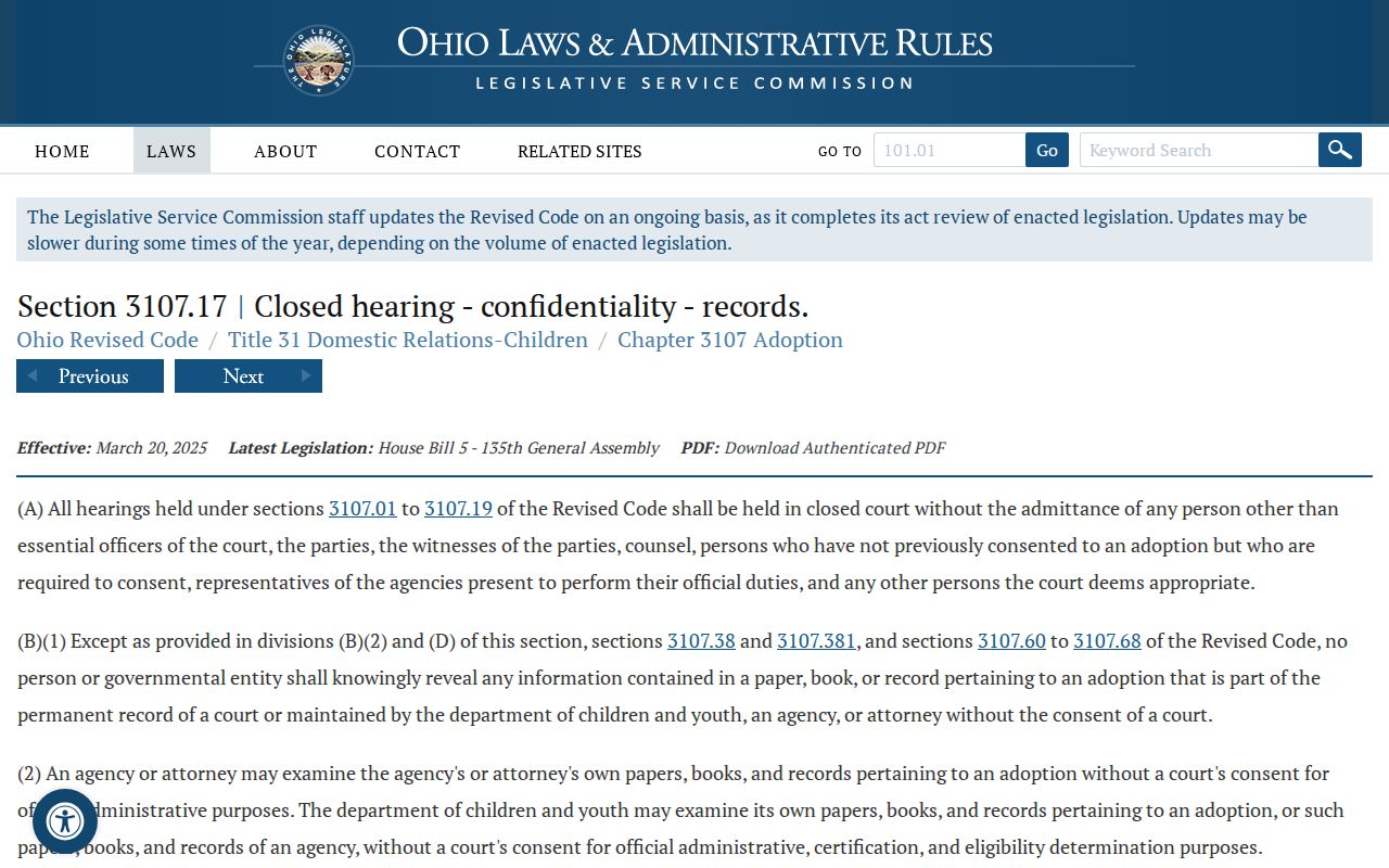 Monroe County case search adoption confidentiality statute