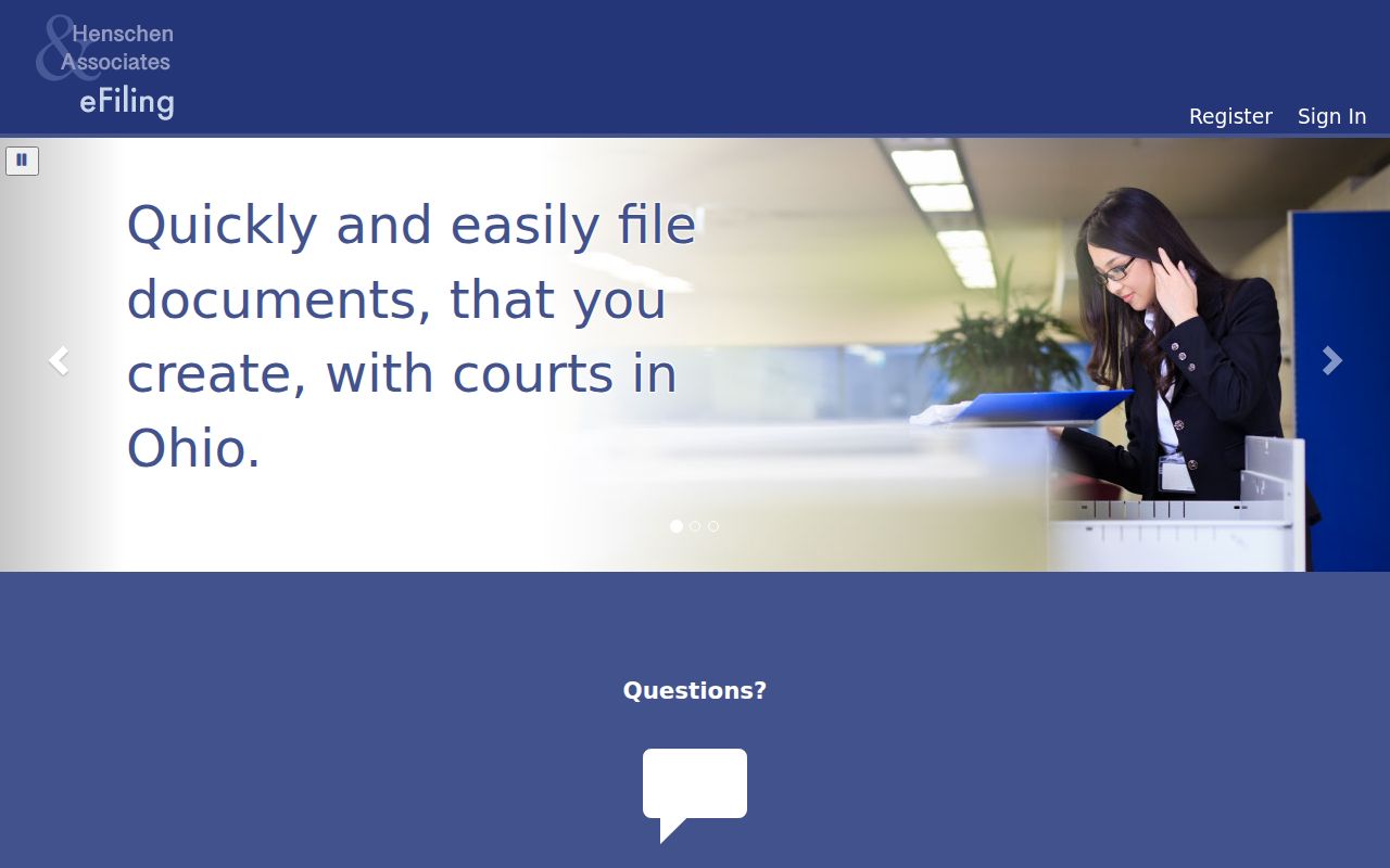 Monroe County case search Henschen eFiling service