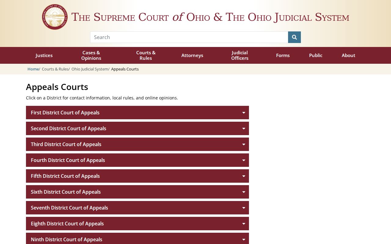 Monroe County court calendar Seventh District directory
