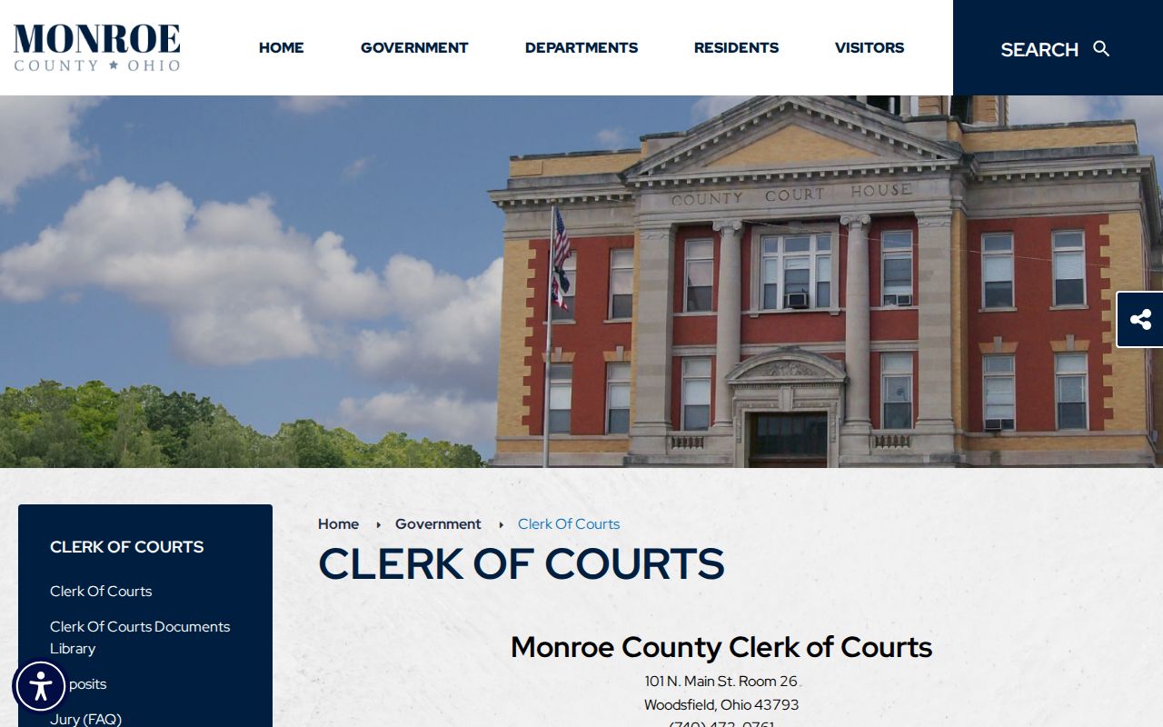 Monroe County court docket Clerk of Courts official page