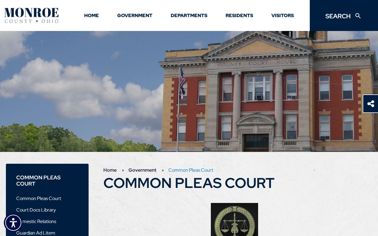 Monroe County court docket Common Pleas Court official page