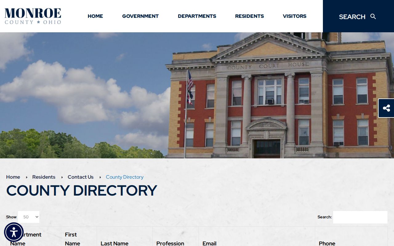 Monroe County court docket official county directory